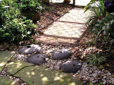 Using items from the family farm gives this pathway personality.  Photo by Monica Brandies