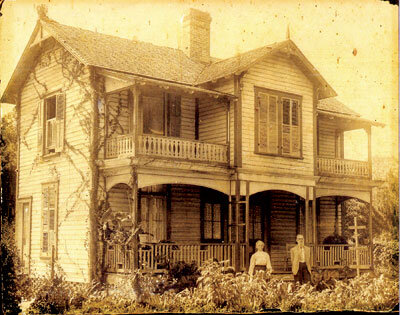 The original owners of Nicki’s home show off their cottage garden, circa 1890.  Photo courtesy of Nicki Forde